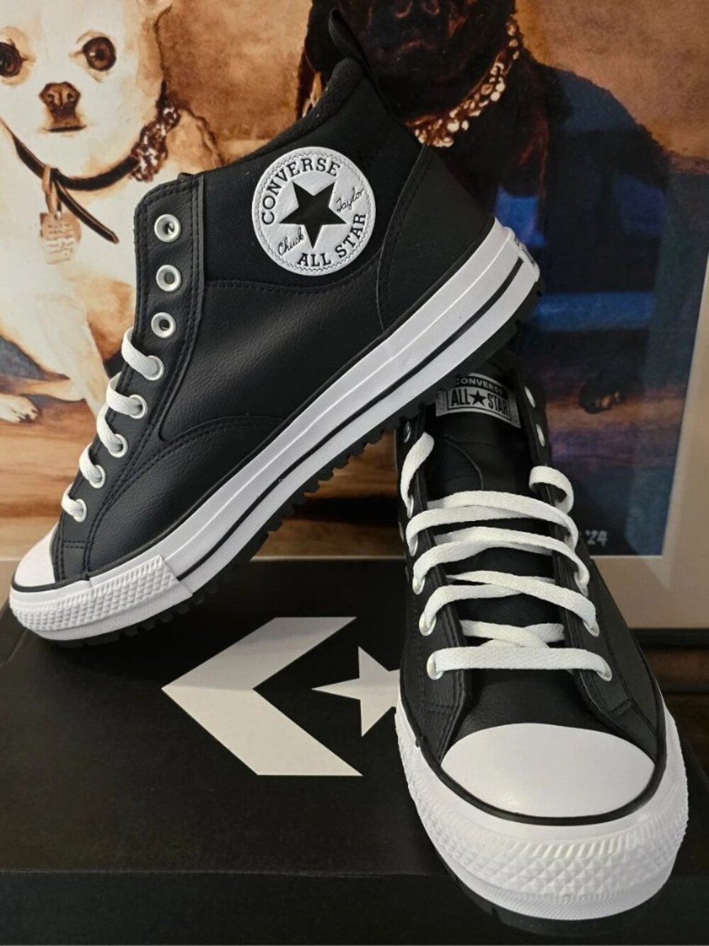 Converse Chuck Taylor All Star Mid Malden Street Black White A04477C Men's 12
